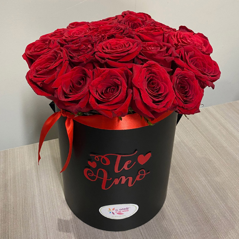 Caja con rosas por fuera (100 Rosas)